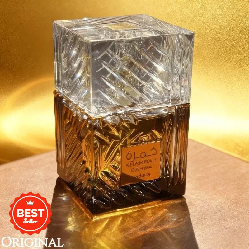 

Lattafa Khamrah Eau de Parfum 100 мл, оригинальные арабские духи для мужчин, стойкий восточный острый одеколон, идеальный подарок для мужчин