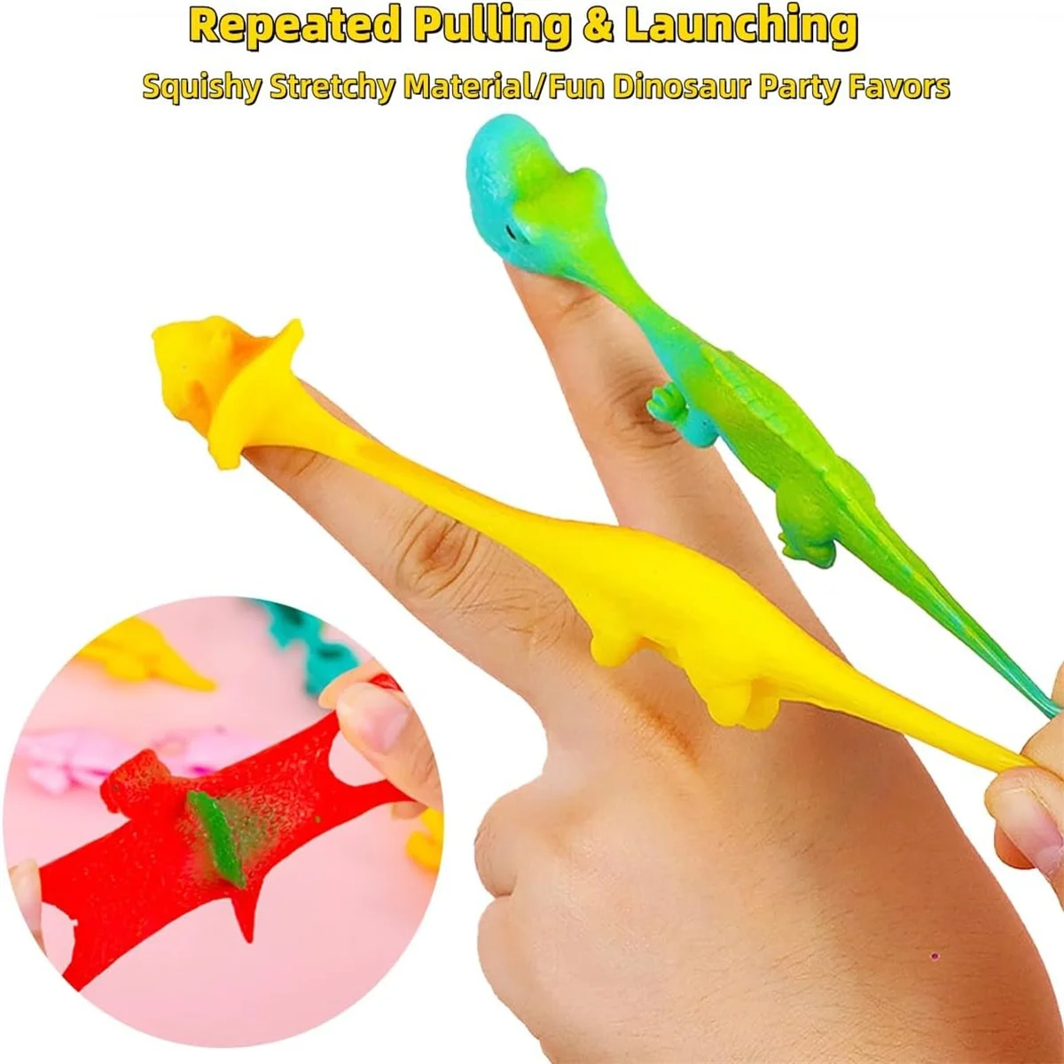 5–20 Stück buntes Dinosaurier-Fingerkatapult-Spielzeug – Kindergeburtstag, Babyparty, Weihnachten, Karneval, Mitbringsel, lustiges Geschenk – Detail 15