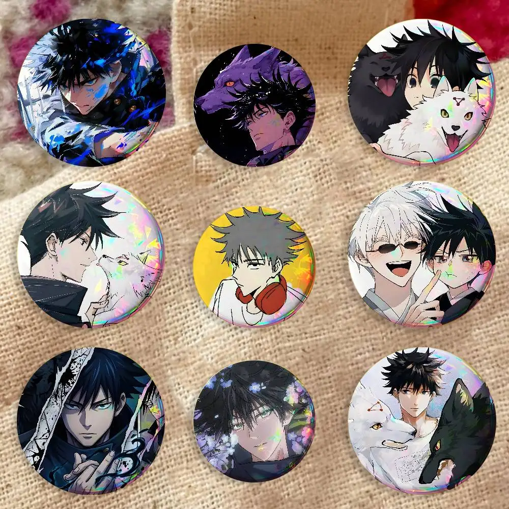 Anime F-Fushiguro M-Megumi Badges Pins Button Custom Anime Role Old-school Brooch Cartoon Collar Badge Gift