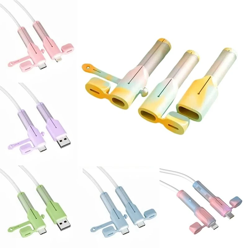 Highly Recommended Silicone Charging Cable Protector For Lightning/Type-C/USB A 6 Colors USB Wire Protector