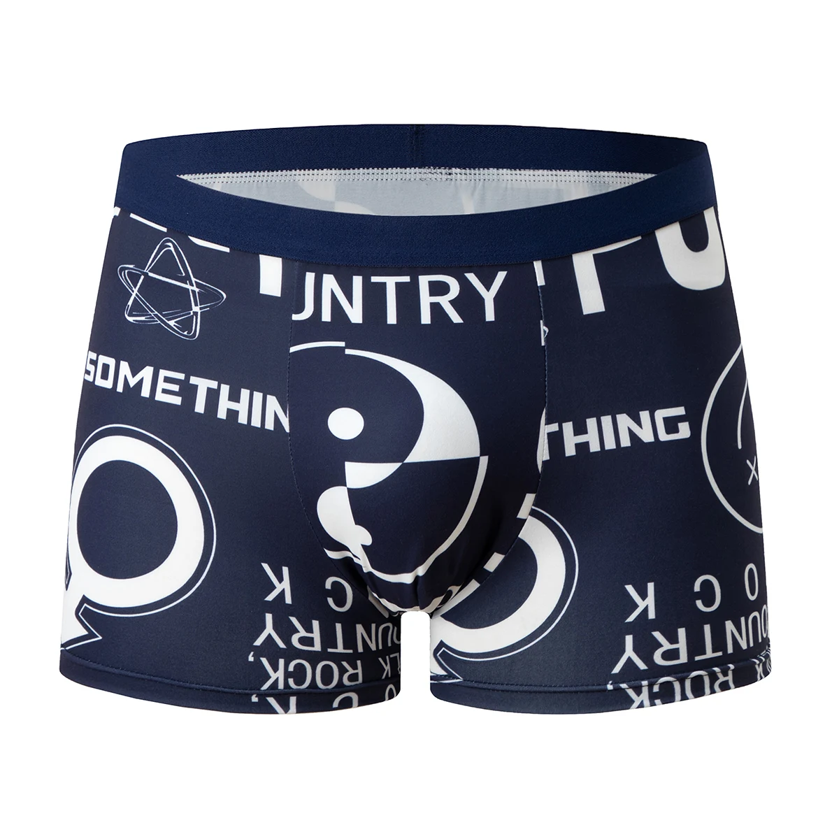 4-teiliges Set bedruckter Unterwäsche für Männer und Jugendliche, bequeme flache Boxershorts mit elastischem Bund, mehrfarbige Freizeitshorts – Detail 28
