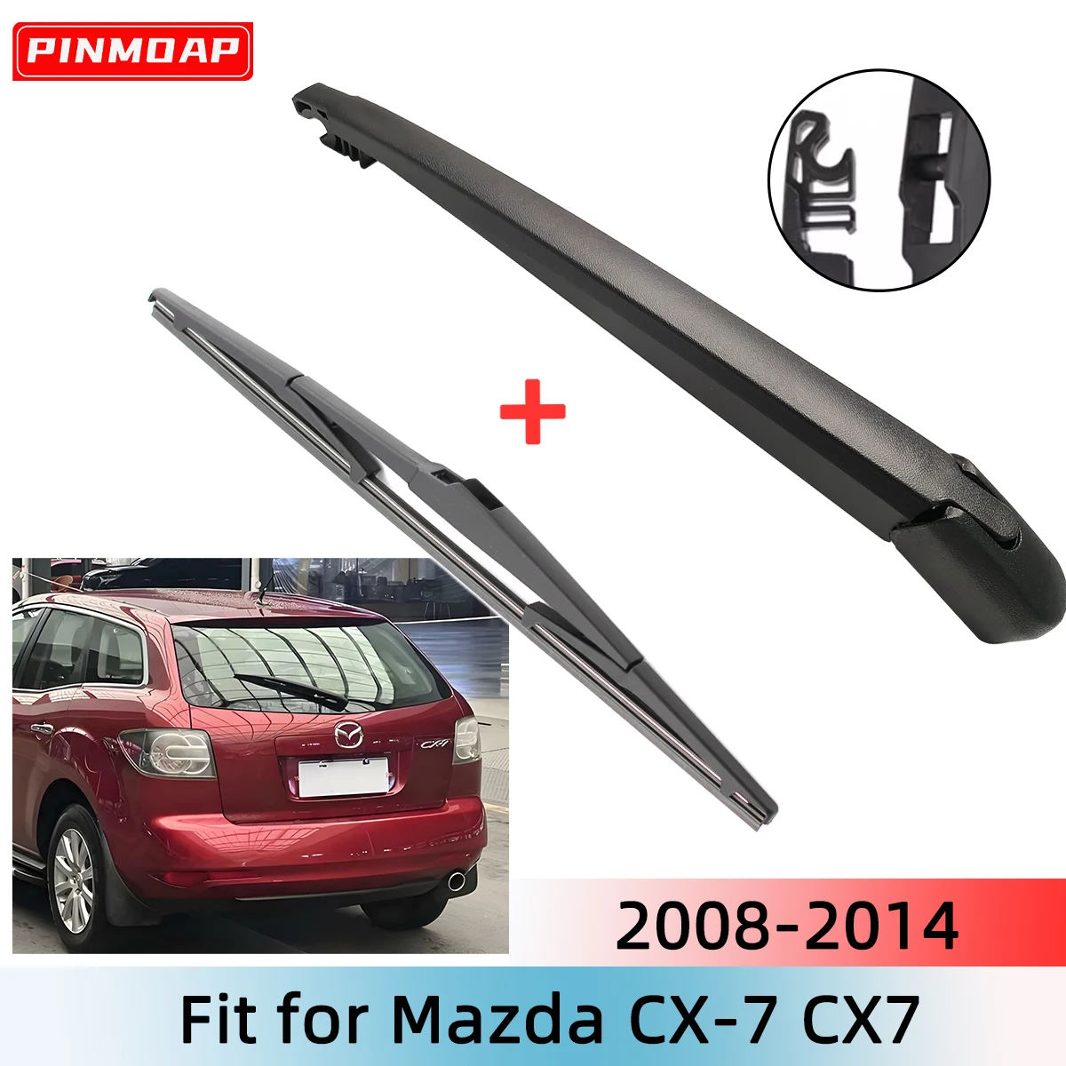 1/2PCS Heckscheibenwischerblatt Wischerarm Kit für Mazda CX-7 CX7 2008-2014 Windschutzscheibe Windschutzscheibe Heckscheibe