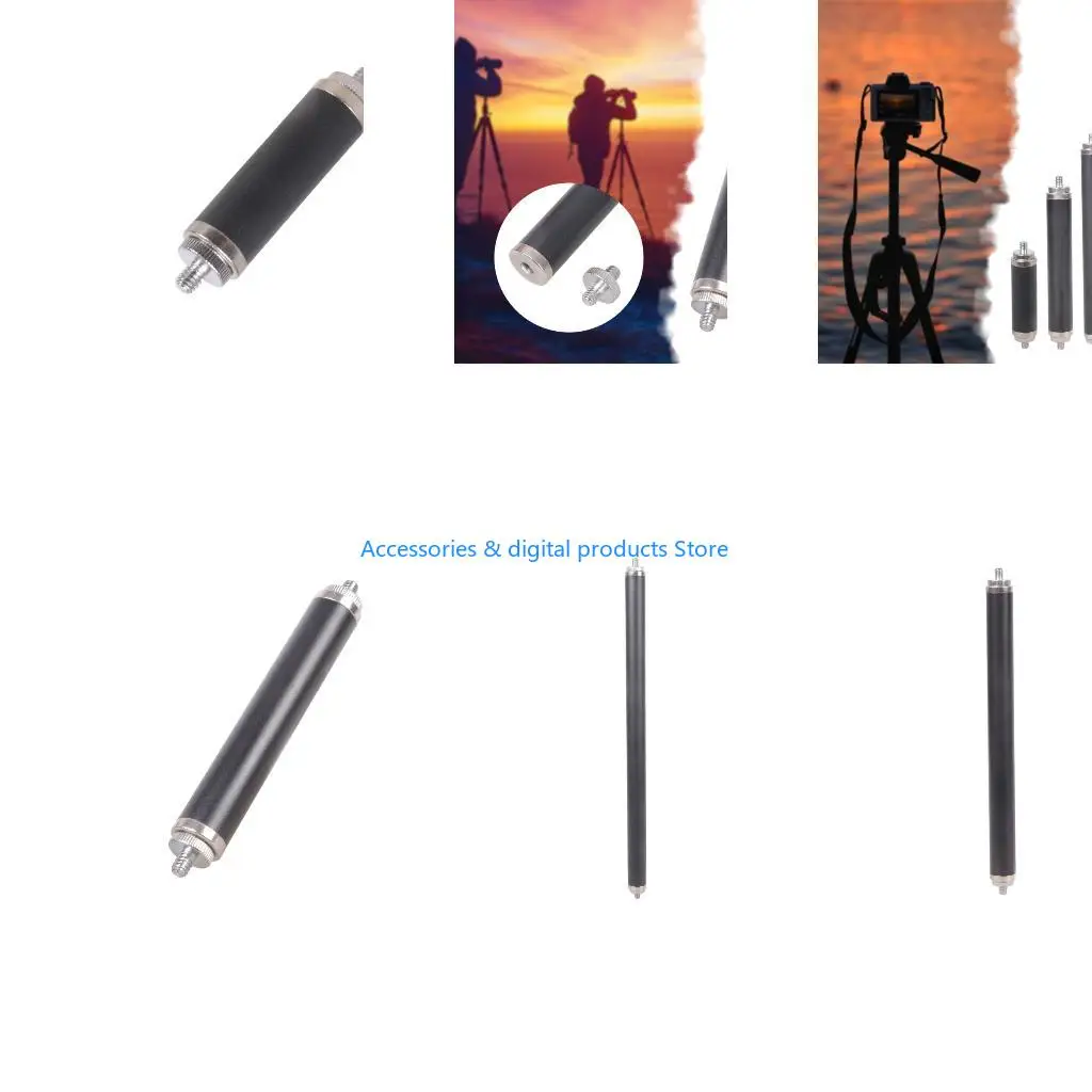 77JD Universal Iron Threaded Extension Rod 3 In 1 Adapter Suitable For Camera Mount Studio Equipment 10-30cm Length Selection