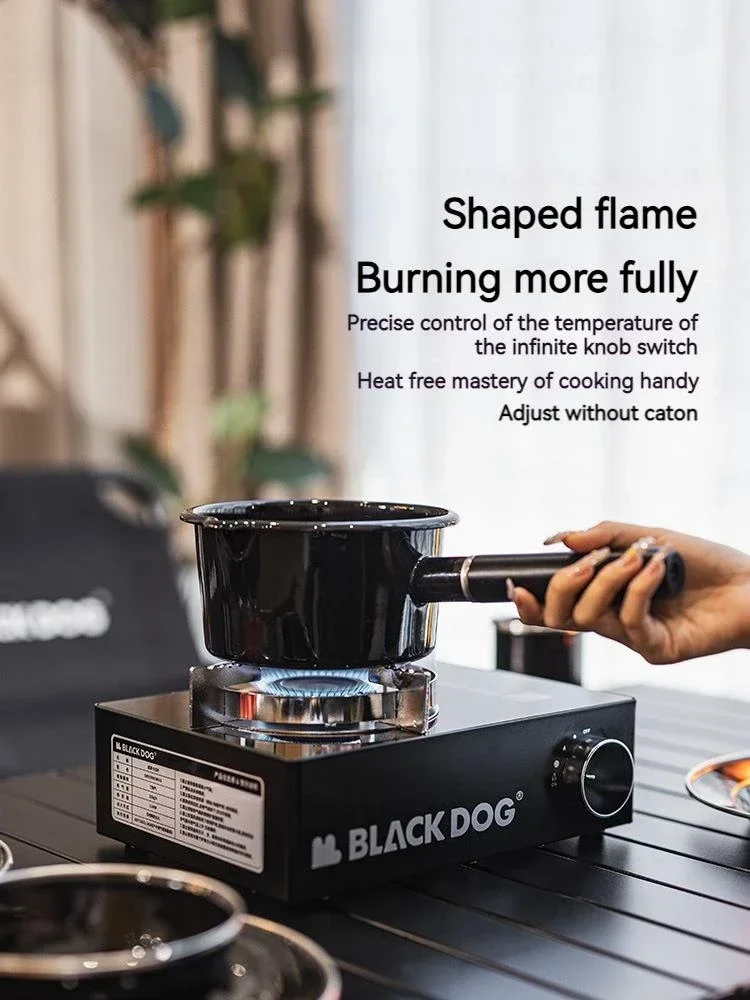 BLACKDOG Stufa a cassetta per esterni Serbatoio del gas Portatile da campeggio Picnic Attrezzatura per barbecue Pentole Bruciatore da 3500 W Forno portatile Ultraleggero