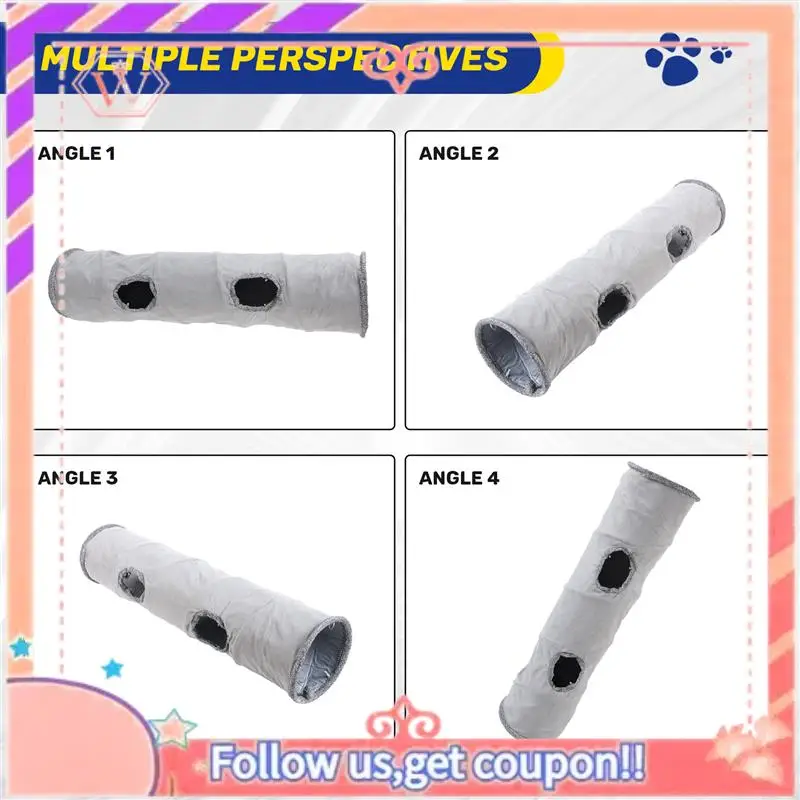 

Upgraded Pet Collapsible Cat Tunnel Cat Toys Play Tunnel Durable Suede Hideaway Pet Crinkle Tunnel With Ball 12 Inch Diameter