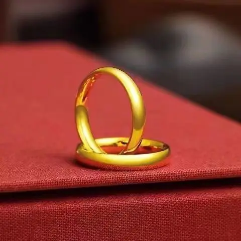 

Copy Gold Open Ring No Color Fading Open Ring Adjustable Ring Men and Women Couple Wedding Couple Rings rings for women