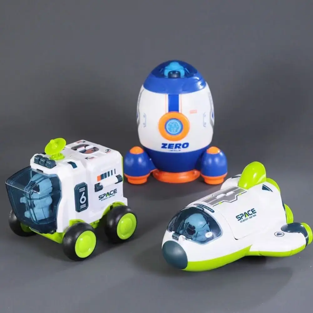 Creatief ruimteschip ruimteverkenning speelgoed ruimtevoertuig astronaut raket traagheid auto speelgoed vliegtuig mini jongens