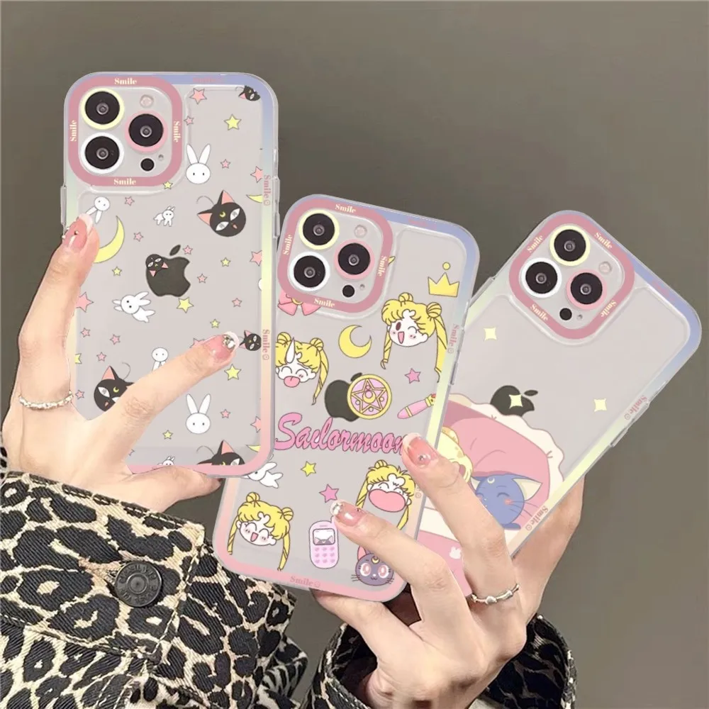 

Cute S-Sailor-Moon Phone Case For Samsung S 20 S 21 S 22 S 23 Lite Plus Ultra Mobile Cover