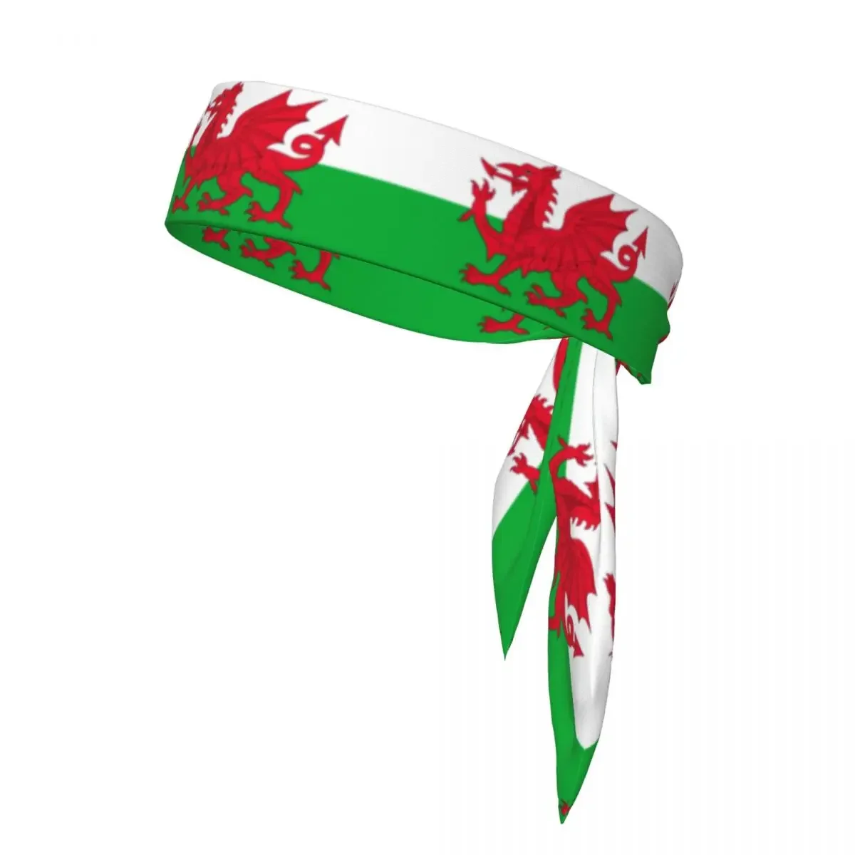 

Tie Headbands Wales Flag Sports Head Band Athletic Sweatband Bandana Sweat Wicking