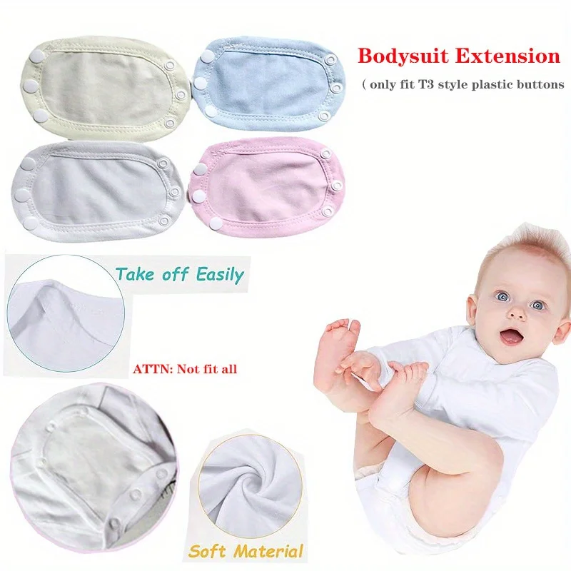 4pcs Romper Partner Utility Bodysuit Jumpsuit Diaper Romper Lengthen Extend Film Boys Girls Kids Romper Partner