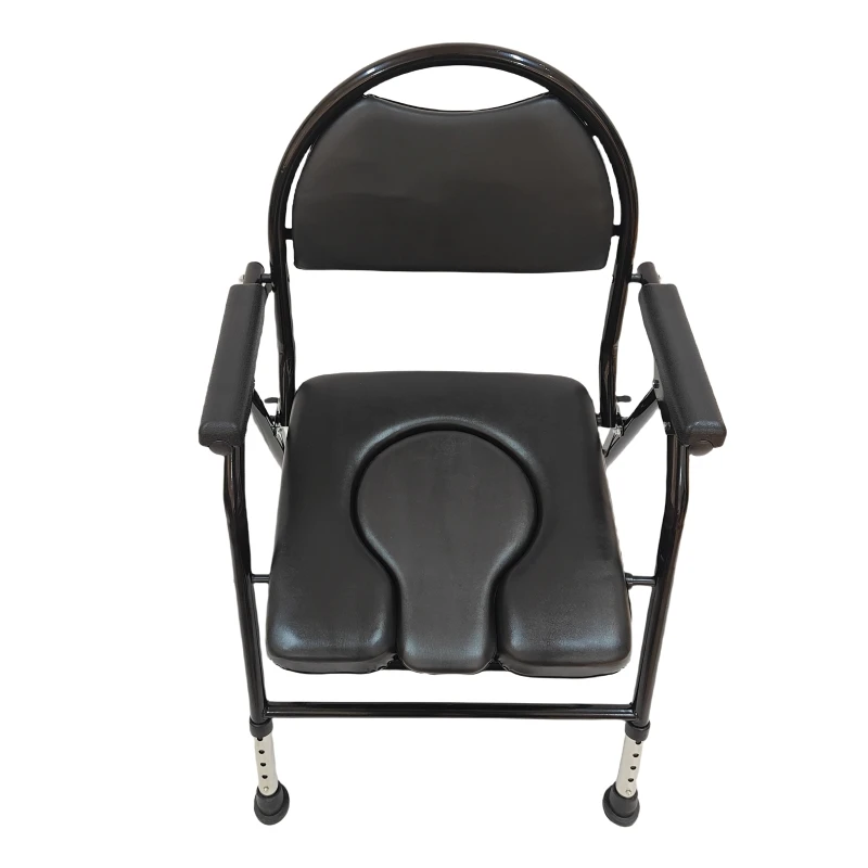 

Elderly Pregnant Women's Mobile Toilet Chair Manual Power Source Reinforced Foldable Home Disabled Bathroom Chair Made Metal