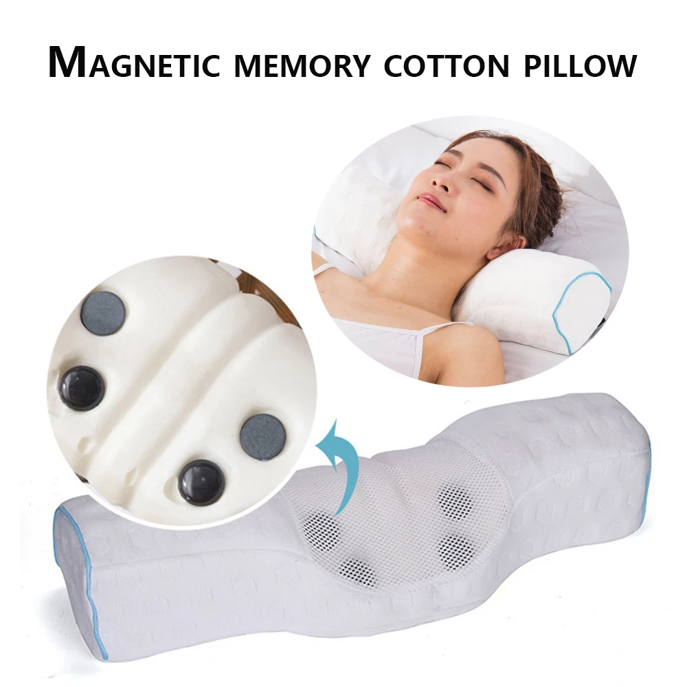 

Magnet Neck Pillow Memory Cotton Cervical Vertebra Pillow Spine Reverse Arch Sleep Traction Pillow Slow Rebound Memory Pillow 이불