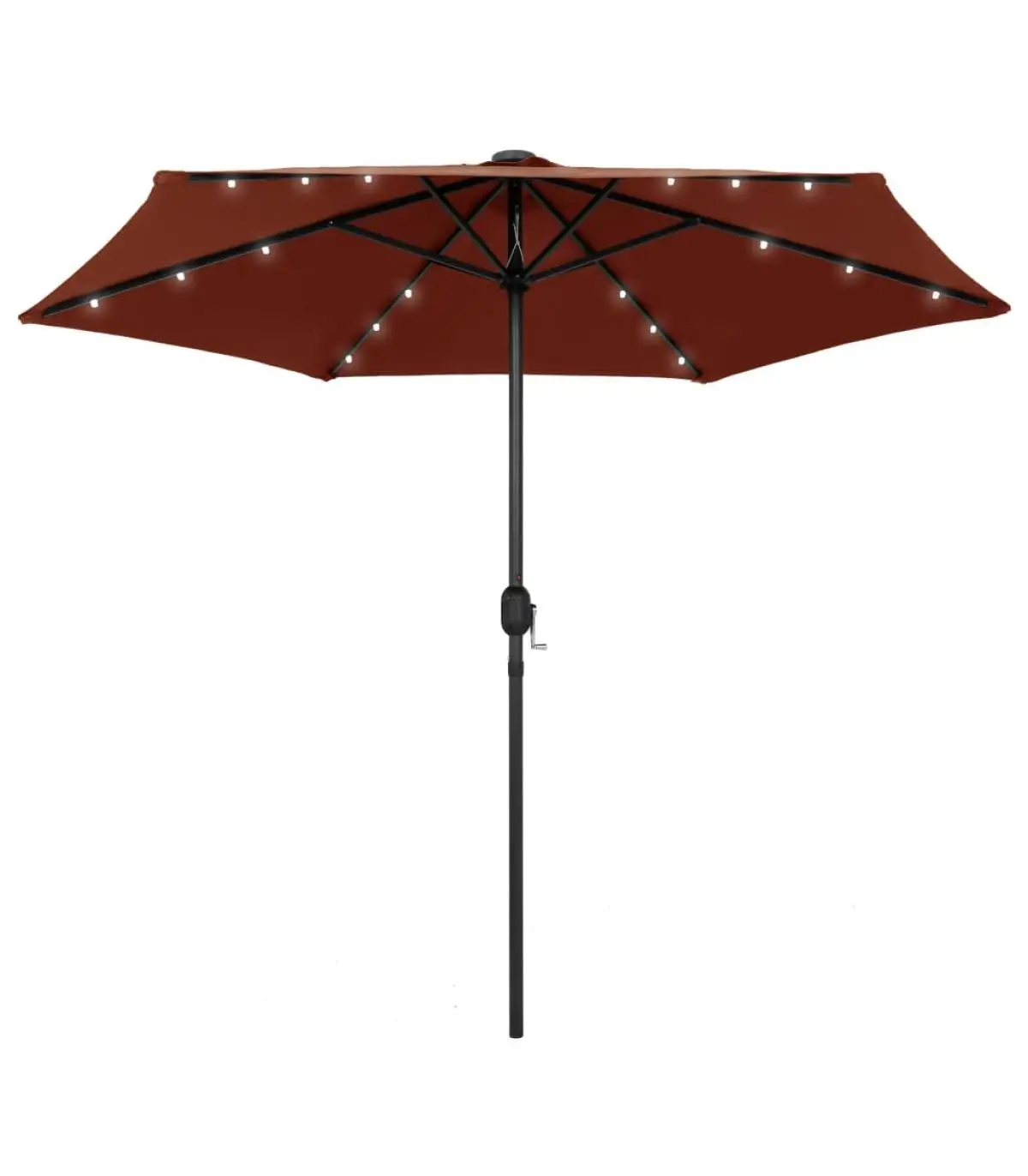 270 cm Terracotta Aluminum Stick LED Umbrella Umbrella