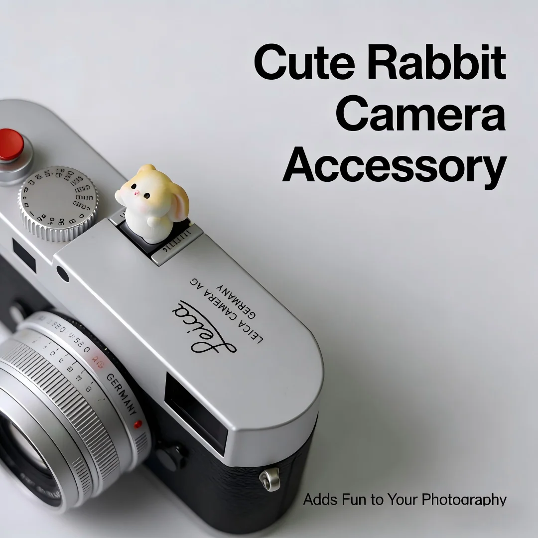 귀여운 토끼 모양 카메라 핫슈 커버 (후지 XT5 XT50 XT30 XS20 라이카 Q3 니콘 ZF Z50 캐논 R50 DSLR 미러리스 악세사리) 썸네일 2