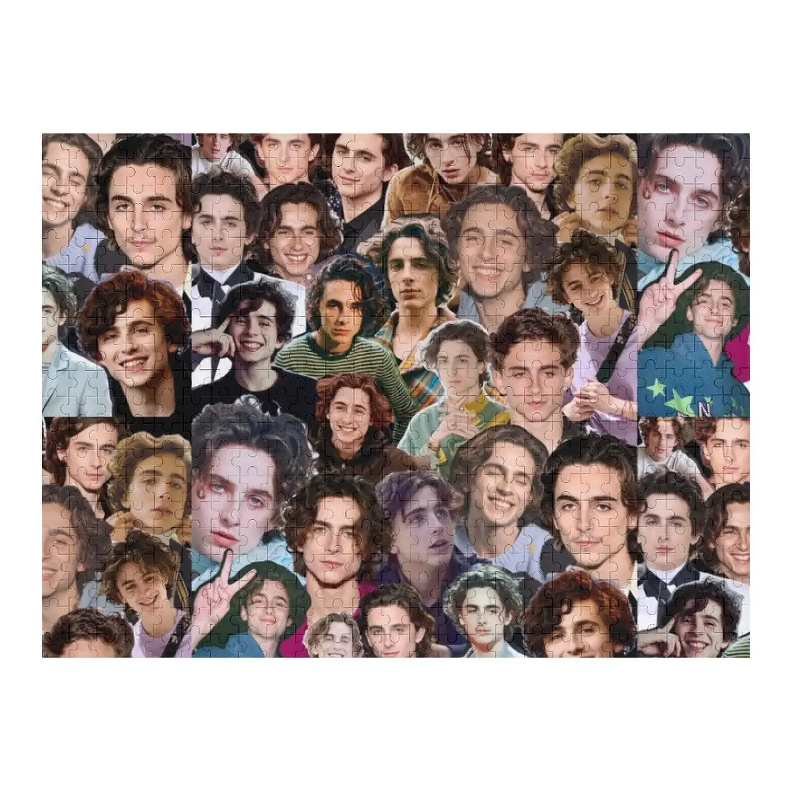

Timothee Chalamet collage Jigsaw Puzzle Custom Photo Personalized Gift Wood Animals Christmas Gifts Picture Puzzle