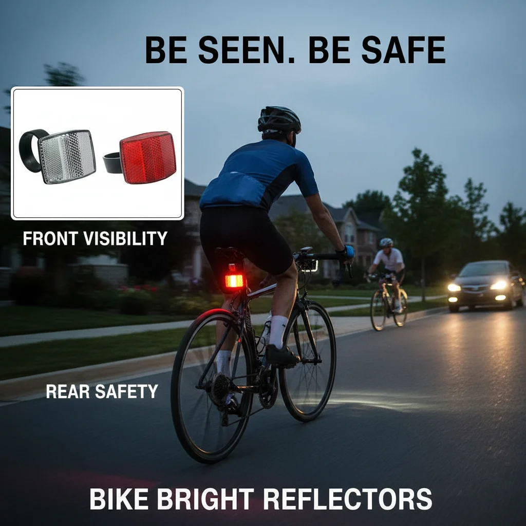 

Портативный прочный велосипедный сигнальный фонарь: передний и задний свет, светоотражающие линзы, аксессуары для безопасной езды на велосипеде на открытом воздухе