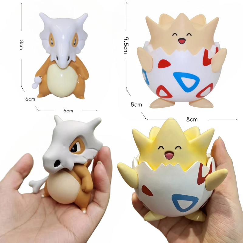 

Cute Pokemon Action Figures Kawaii Anime Cubone Togepi Statues Desktop Ornaments Models Birthday Decorations Gifts for Fans Toys
