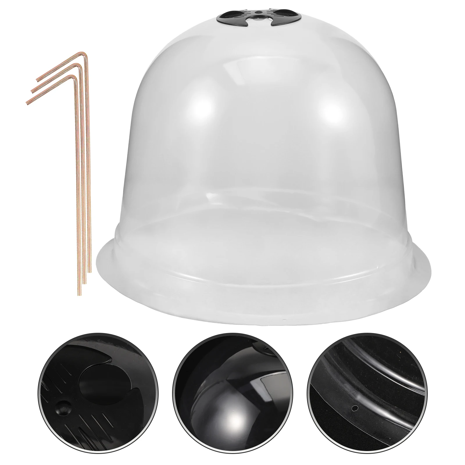 

Nursery Cover 26x20cm Plant Growing Aid Transparent Breathable Protector for Vegetable Garden Cloche Dome Humidity Domes Plant