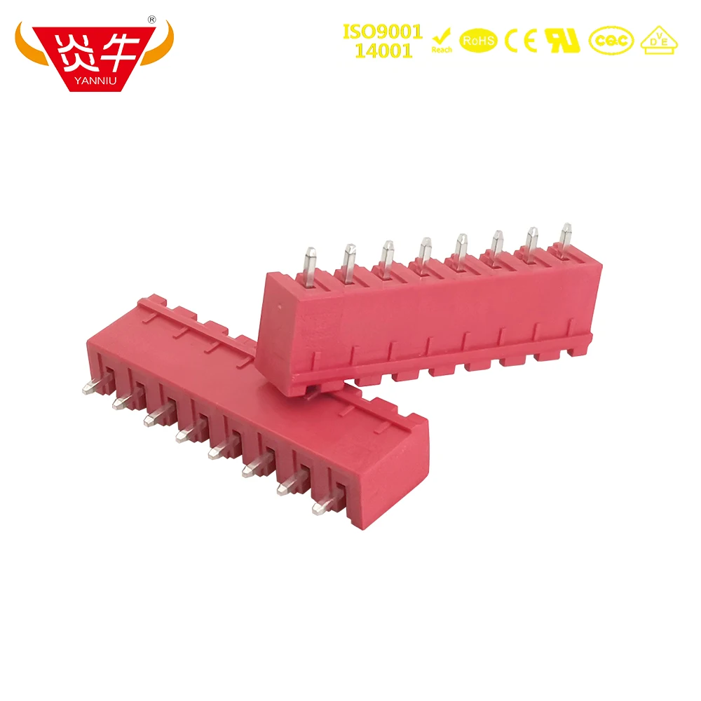 50Pcs Red KF2EDGVC 5.08 2P ~ 12P PCB CONNECTOR PLUG-IN TEMINAL BLOCK 2EDGVC 5.08mm 2PIN ~ 12PIN MSTBVA 2,5 G PHOENIX CONTACT