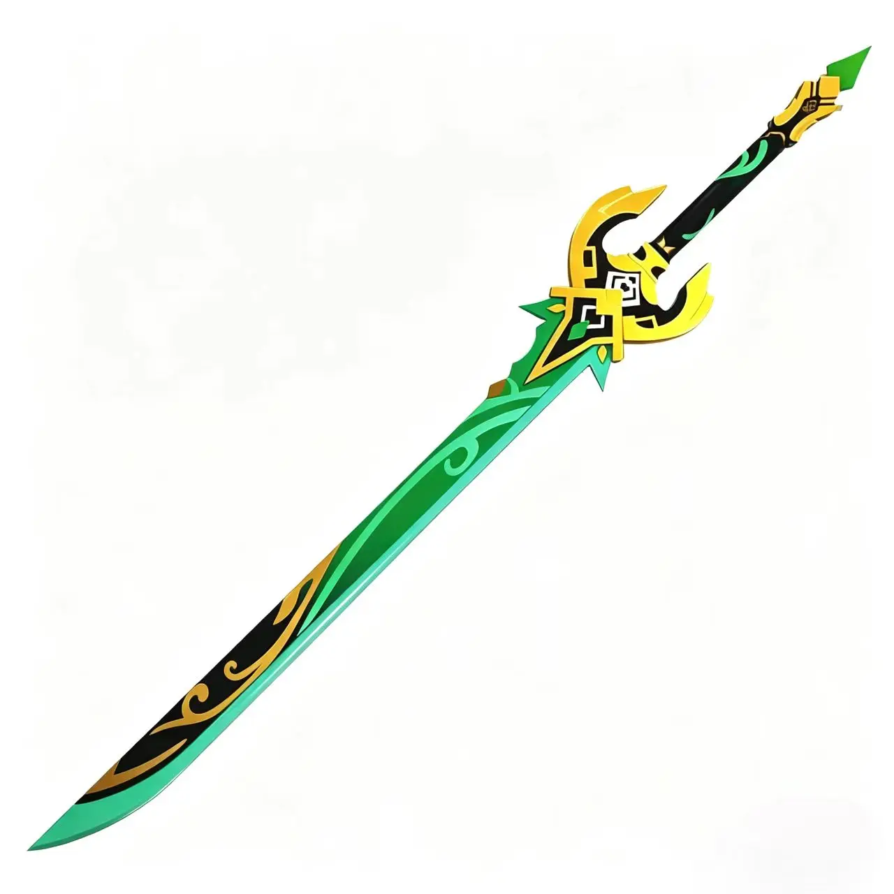 Peripherals Katanas Genshin Impact Iwate Green Medieval Sword Game Cosplay Creativity Collectible Outdoor Toys Props