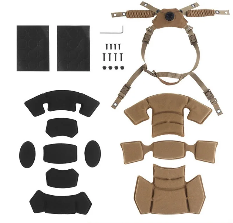 Tactical Airsoft Paintball Helmet Suspension System Protective Pads for Wendy 3.0 Fast MICH ACH Helmet Dial Liner Kit