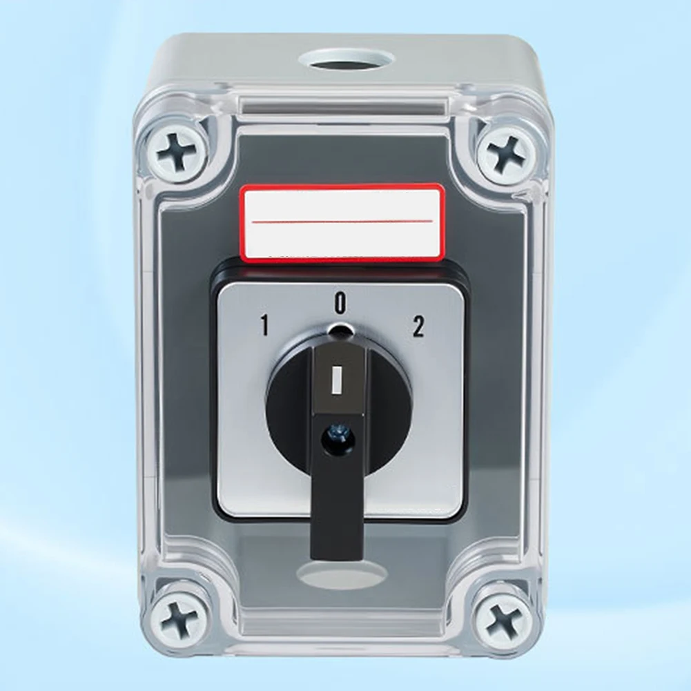 20A 3 Position Rotary Cam Changeover Switch SZW26-20, IP65 Enclosure For Dual Power Transfer And Motor Reversing