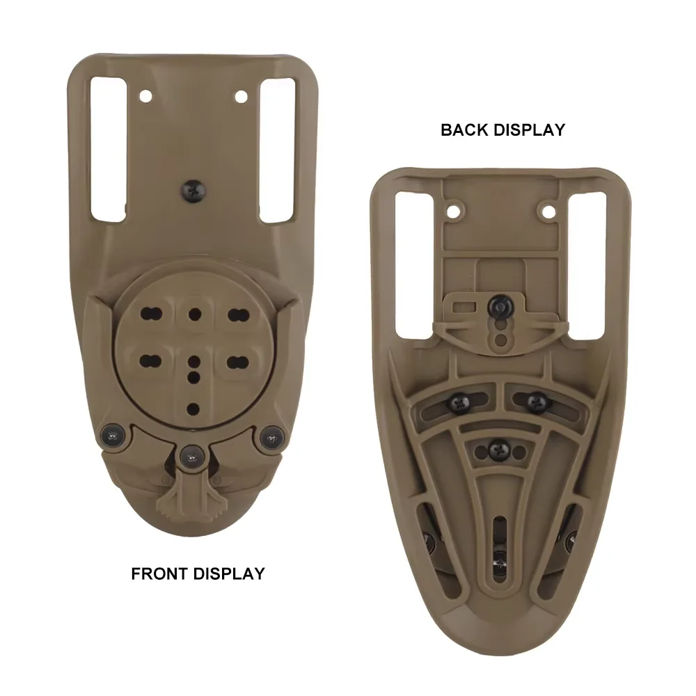 Pistol holster adapter, quick locking system platform, 360-degree basic adaptation, quick release modular design