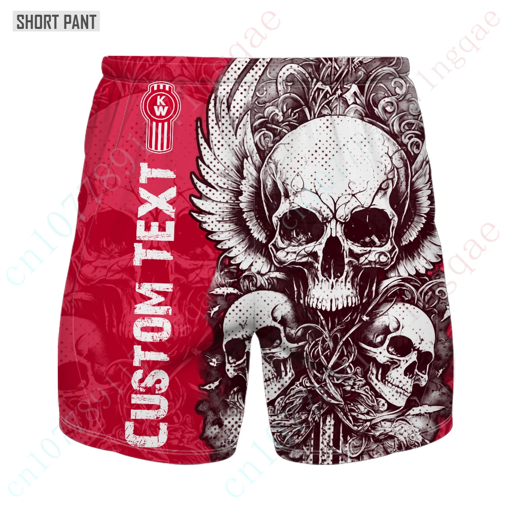 Kenworth-shorts casuais masculinos e femininos, calças de corrida de tamanho grande, estilo hip hop, luxo, verão