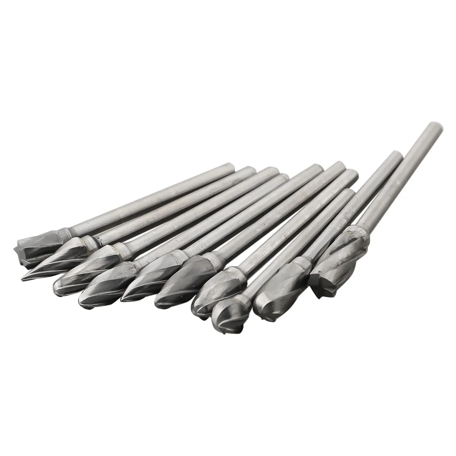 Alumínio Carbide Rotary Burrs Set, Aluma Cut, Adequado para a maioria das pequenas ferramentas rotativas, 10pcs