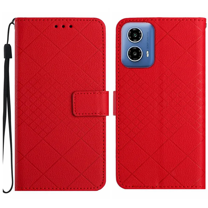 G85 Cases Soft Silicone Leather Wallet Flip Case For Motorola MOTO G85 E14 G04S G04 G14 G24 G34 G54 Power G84 5G Phone Cover