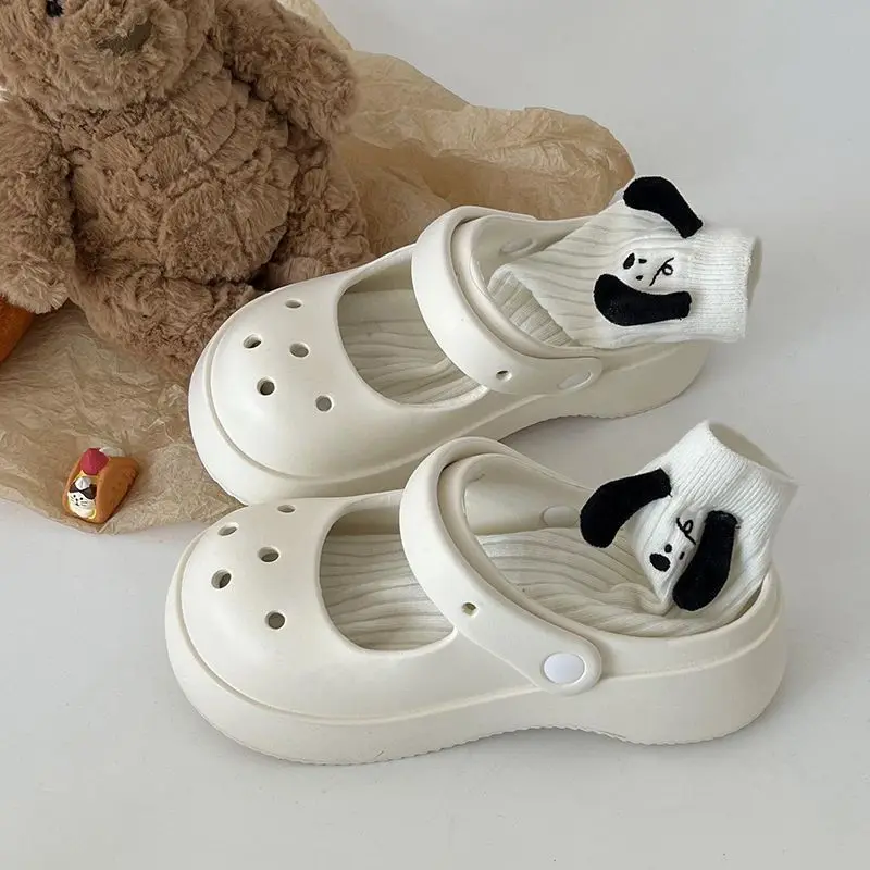 Summer 2025 Cute Junior Kawaii Shoes Slides Thick Women\'s Slippers and Ladies Sandals Platform Soft New Fashion 39 Vip Pvc B Y F