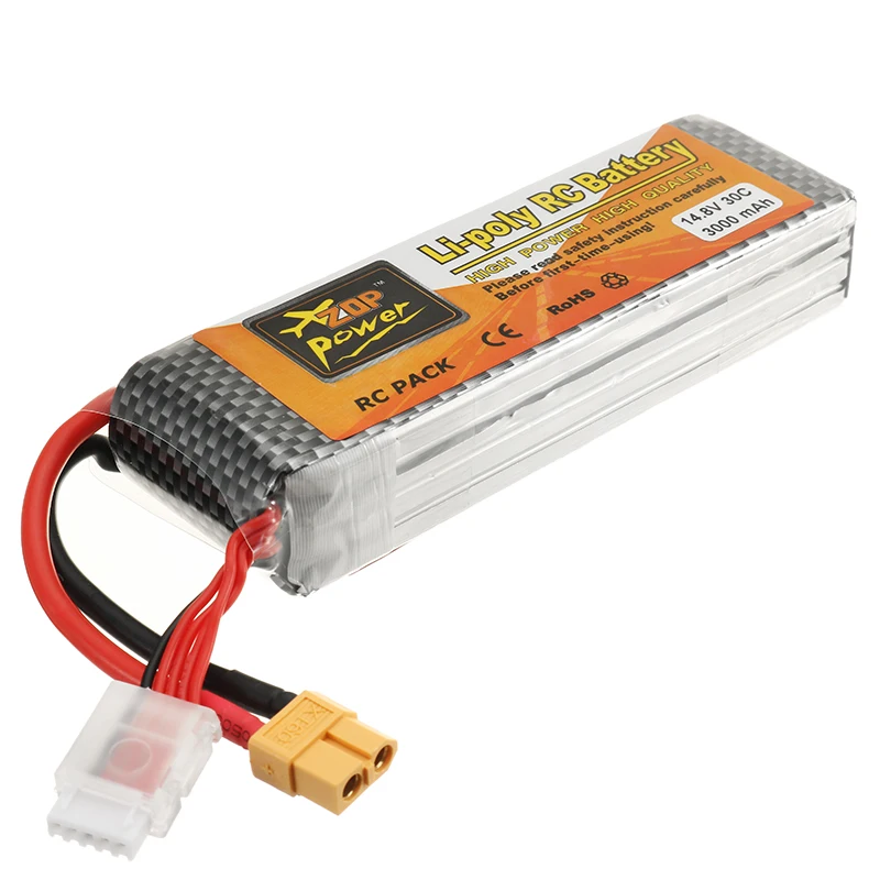 ZOP กำลัง14.8V 3000Mah 30C 4S Lipo แบตเตอรี่ XT60ปลั๊กสำหรับโดรน RC