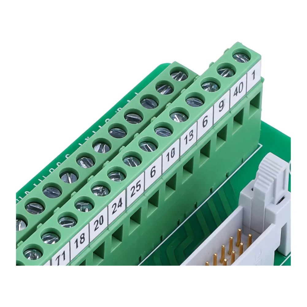 IDC40P B Screwless Terminal Block with Bracket Designed for PLC Motor Control Panels DIN Rail Mounting Support