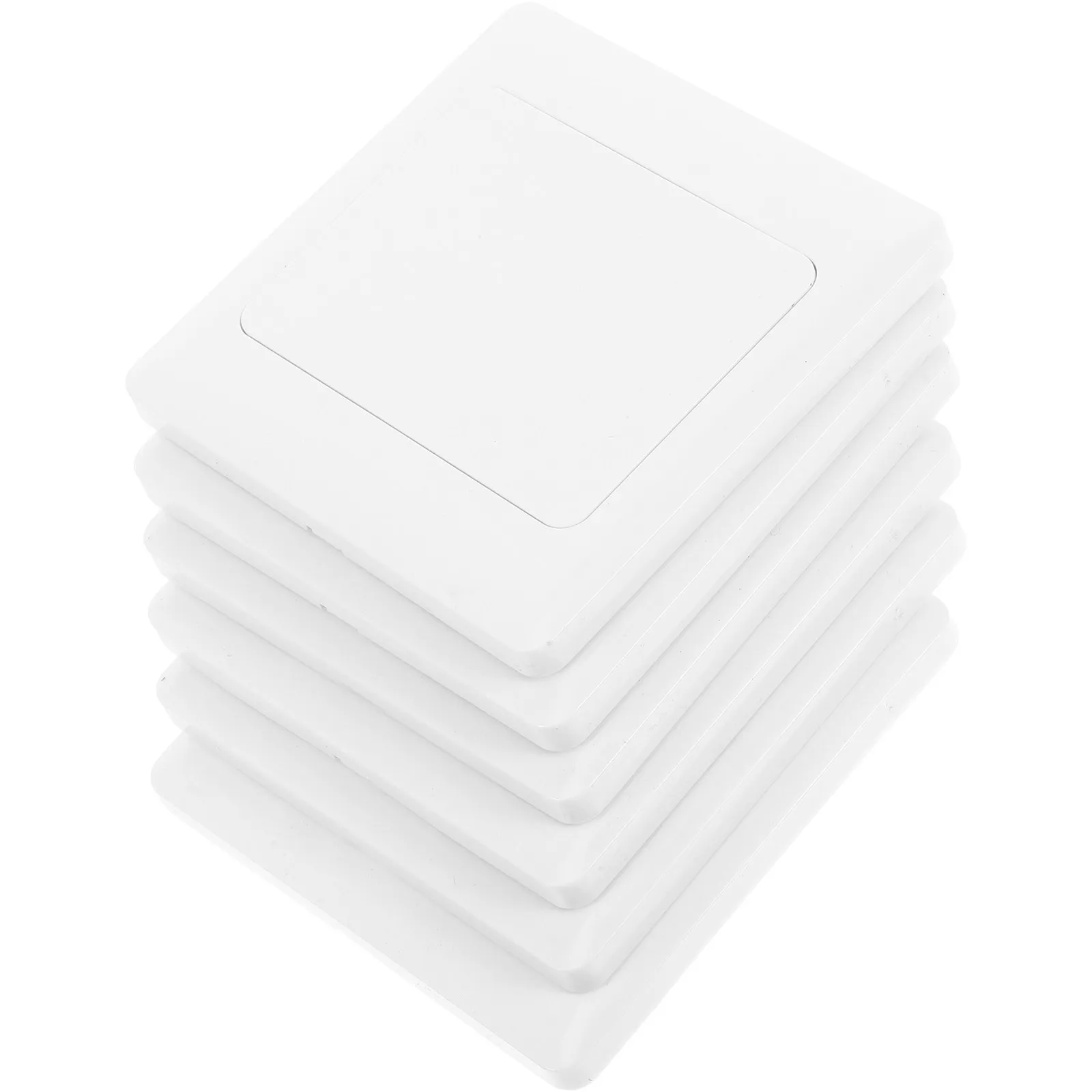 

6Pcs 86 Type Whiteboard Renovation Box Cover Plate Easy Install Wall Plate Cable Cover Decorative Outlet Covers