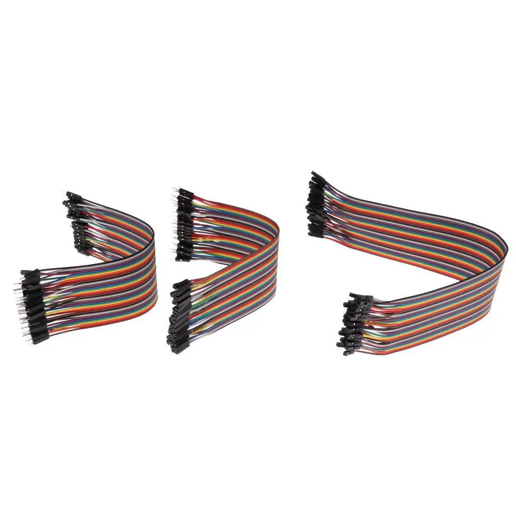 

120pcs Ribbon Cables Kit Multicolored Breadboard Jumper Wires Copper Wire Durable Set for Electronic Prototyping