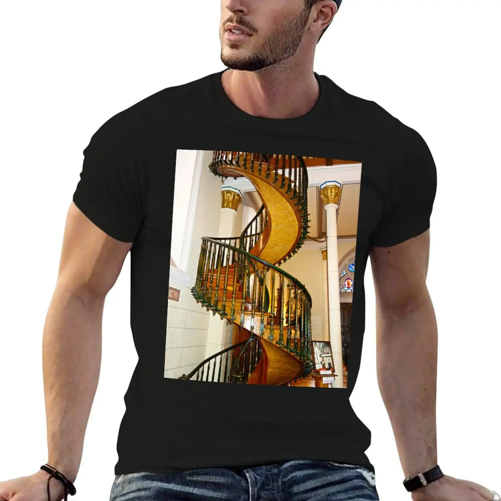 Loretto Chapel Staircase T-Shirt vintage graphic tee vintage clothes men clothing