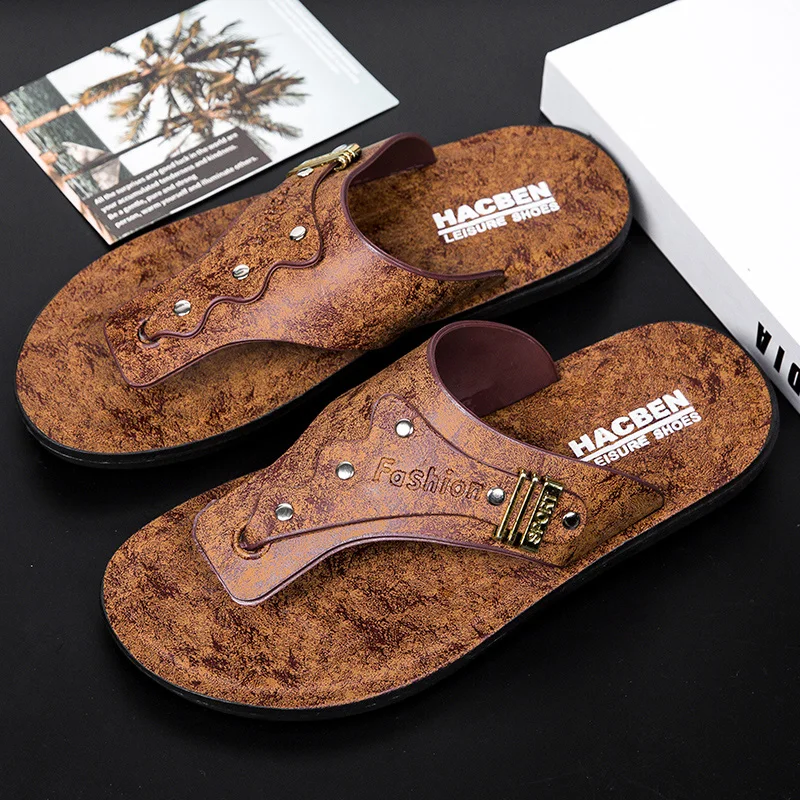 Men's Flip Flops for Man House Slippers Man Summer Shoes Men Original Brand Slippers Luxury Comfortable Men's Sandal Flip-flops