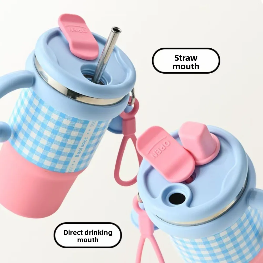 

Модная изолированная чашка большой емкости 600 мл, портативная термобутылка, кружка для воды из нержавеющей стали, подарок