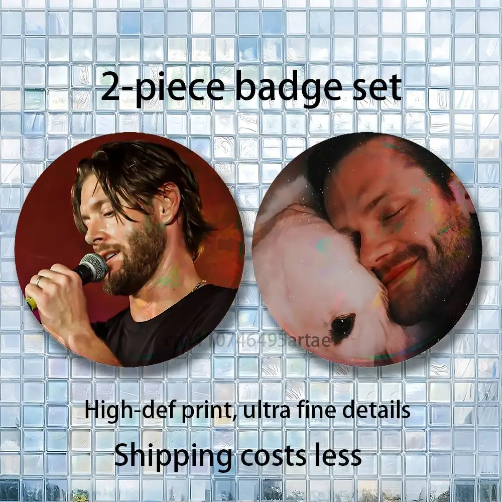 Jensen A-Ackles Dean W-Winchester Brooches for Backpack Accessories25,32,44,58,75mm Round Enamel 2-piece set Cartoon Anime Badge
