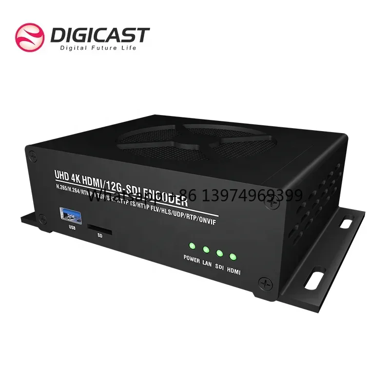 New Arrive 4:2:0 10 Bit 12G  SDI 4K HD MI  Encoder for Sport High Quality Broadcasting factory