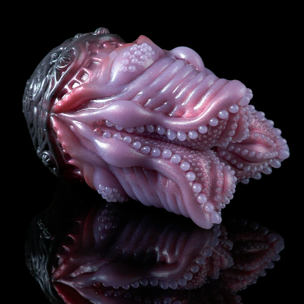 GEEBA الأرجواني الأسود سيليكون ذكر الاستمناء الخيال الوحش البيض تصميم Onahole جيب كس الجنس لعب الكبار الرجال الضارب متجر الرجال