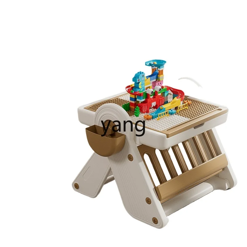 

CX Children's Multifunctional Building Blocks Table Large Particle Assembled Boy Girl Toy Table Folding Drawing Board