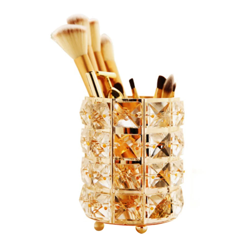 

1Pcs Holder Stylish Round Container for Makeup Brushes Pencils Desktop Organizer Home Office Bathroom Storage Pot
