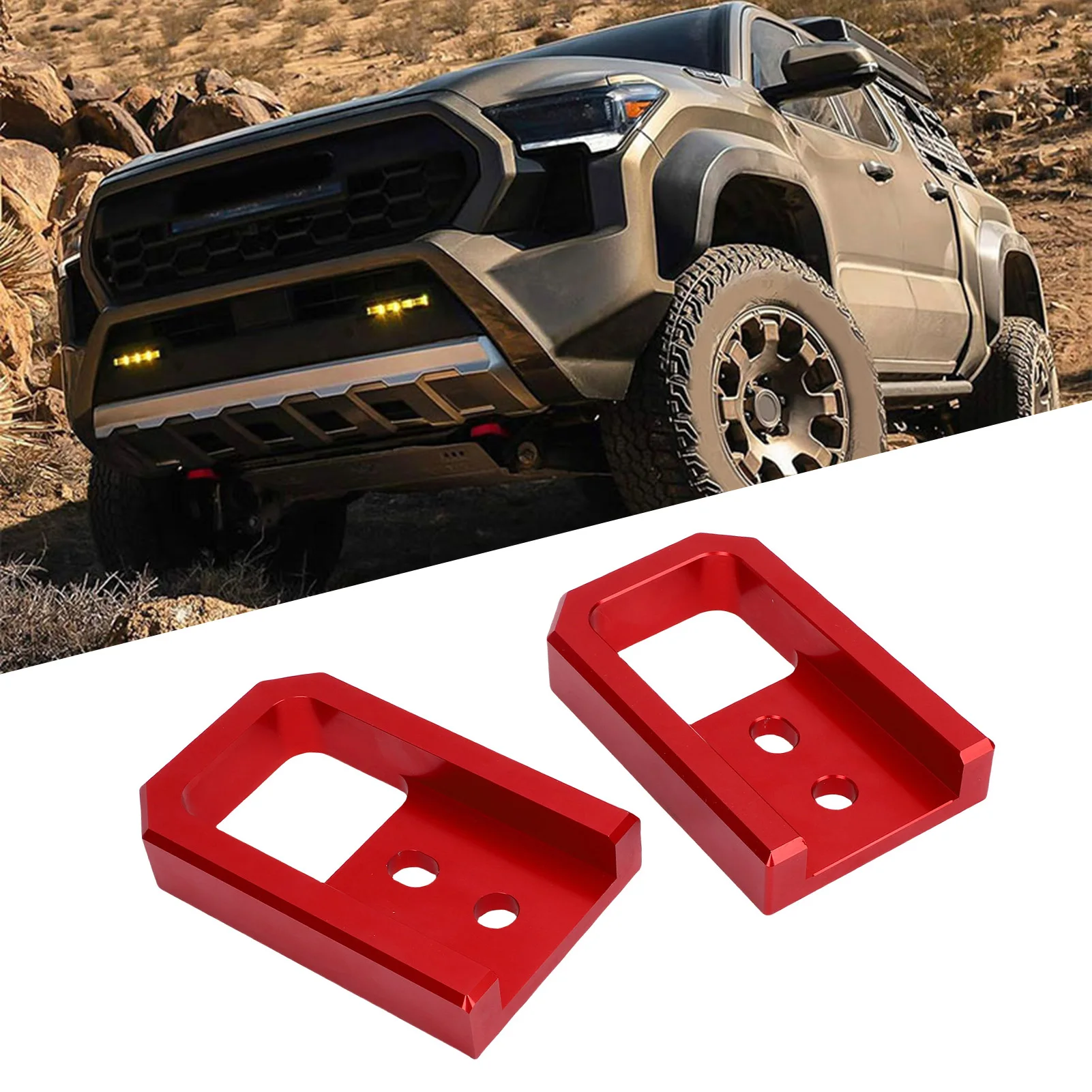 

Передний фаркоп автомобиля T6061, алюминиевый сплав красного цвета, стильная замена для автомобильного буксирного крюка 2024-2026 гг.