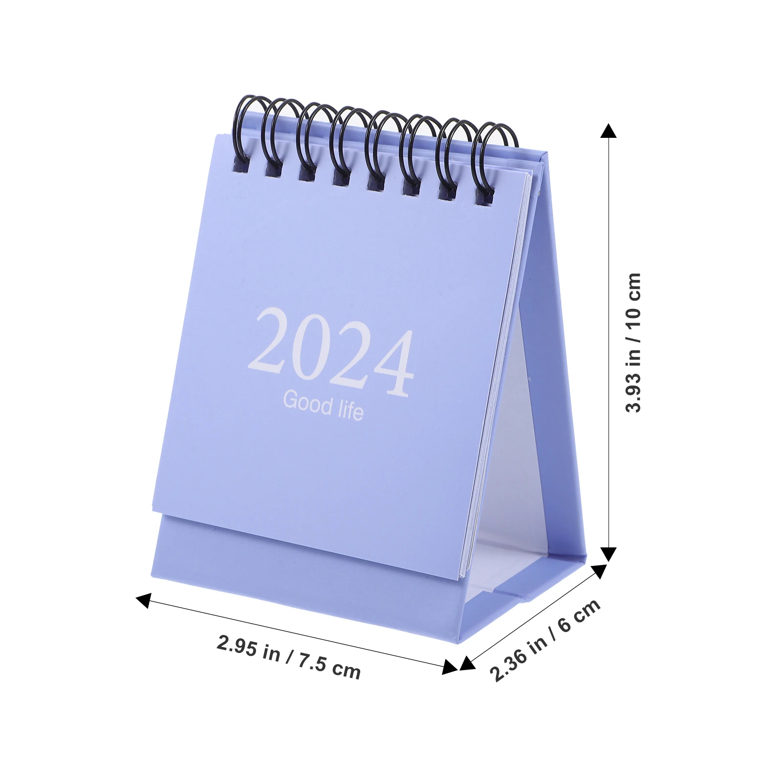 2Pcs Mini Ins Style Desk Calendar 2024 Small Desktop Calendar Mini Daily Schedule Spiral Calendar For Home Office School