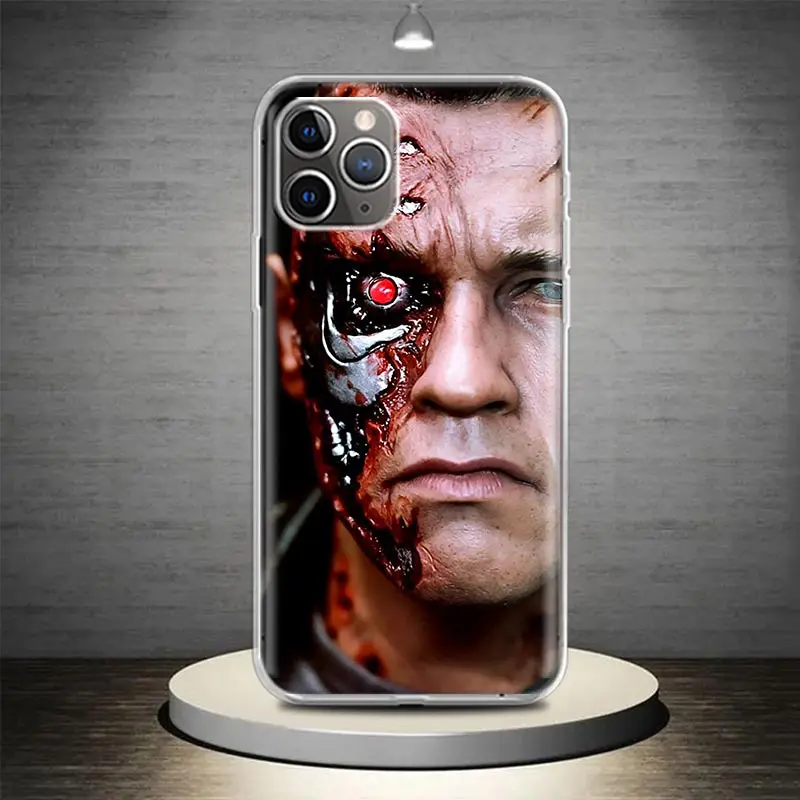 Arnold Schwarzenegger Terminator Phone Case Cover For iPhone 14 13 Pro 11 15 Art 12 XR X XS Max 7 8 6S Plus SE Soft Pattern