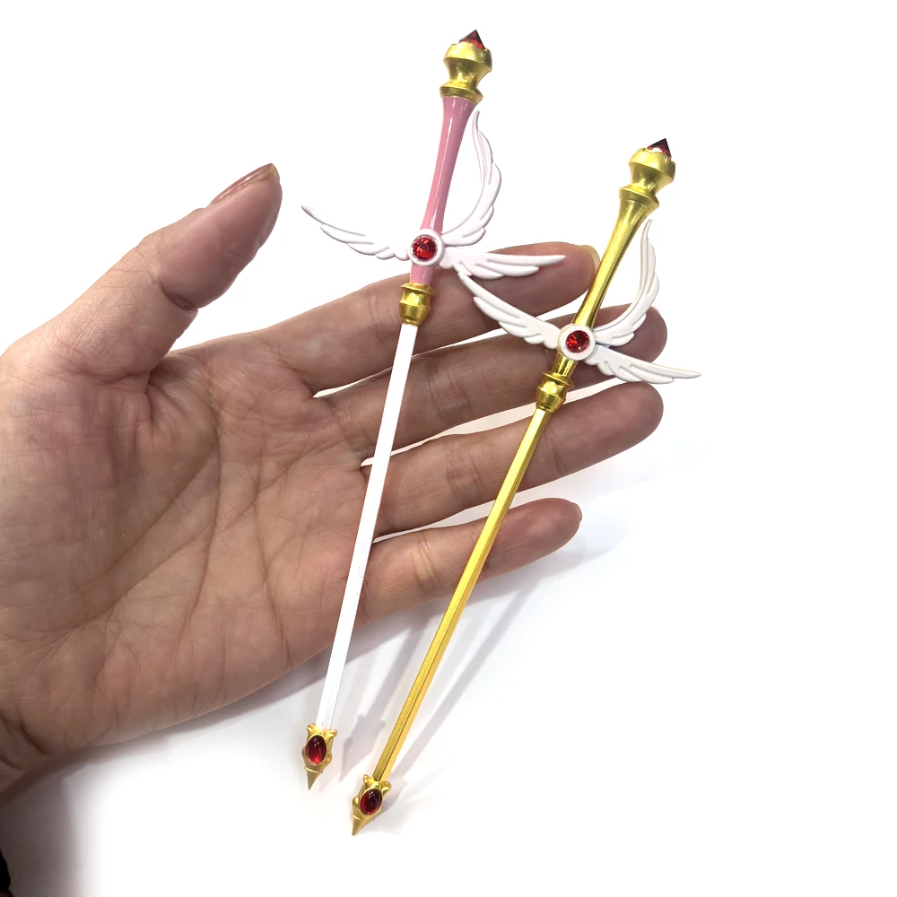 Brdwn Card Captor Sakura CLEAR CARD Kinomoto Clow Card 16 cm/6,3'' Stabmodell Spielzeug Schlüsselanhänger/Ring