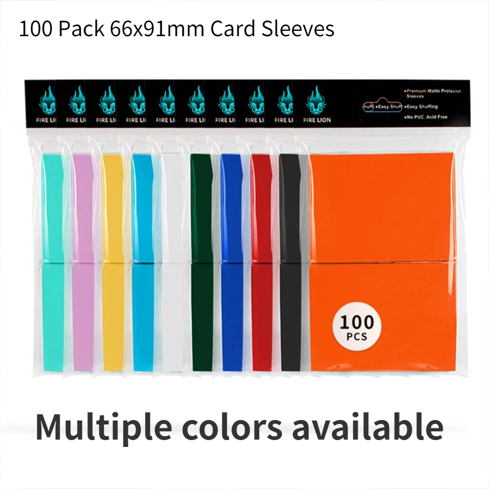 100pcs 66x91mm Card Sleeves Perfect Fit Inner Sleeves Ideal for Double-Sleeving Trading Card Sleeve with MTG TCG Gaming Cards