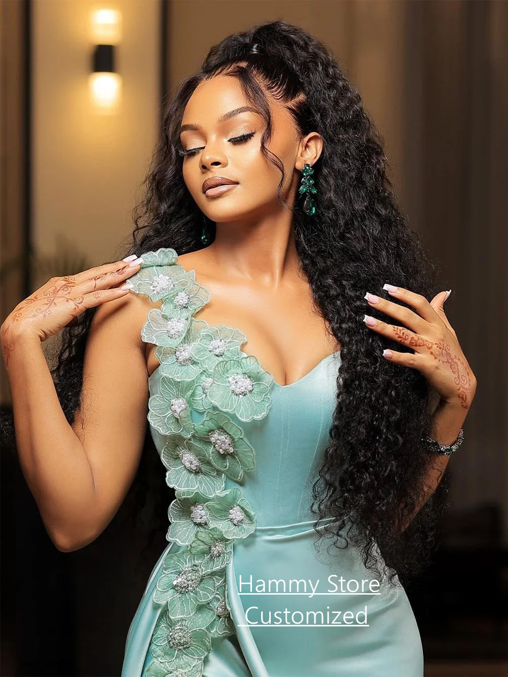 Moda fenda sereia vestido de noite sem mangas querida plissado personalizado pérolas apliques trem varredura vestido de baile vestidos de festa