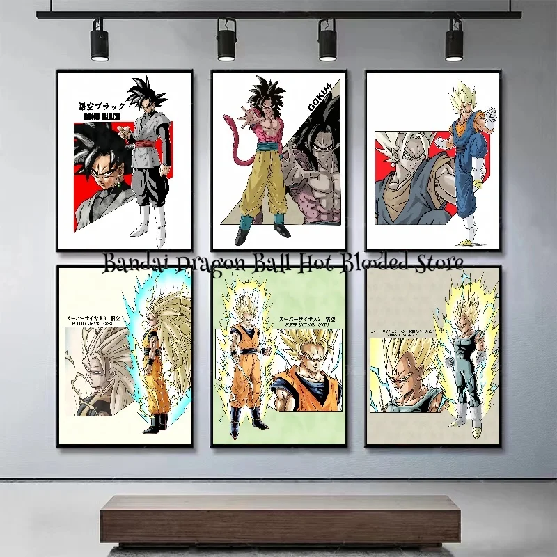 

Canvas Painting Dragon Ball Super Saiyan Goku Vegeta Anime Characters Decoration Painting Home Decor Poster Picture Kids Gift